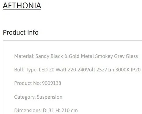 Lustra, Pendul LED design modern AFTHONIA