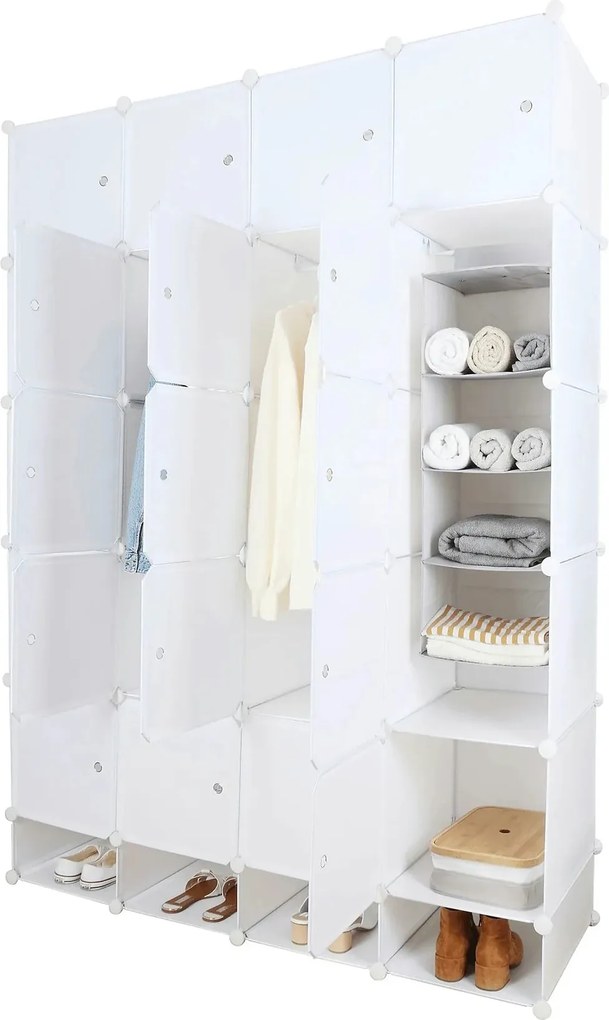Dulap ZAFOD, alb, metal/plastic, cu 12 usi, 148x46x202 cm