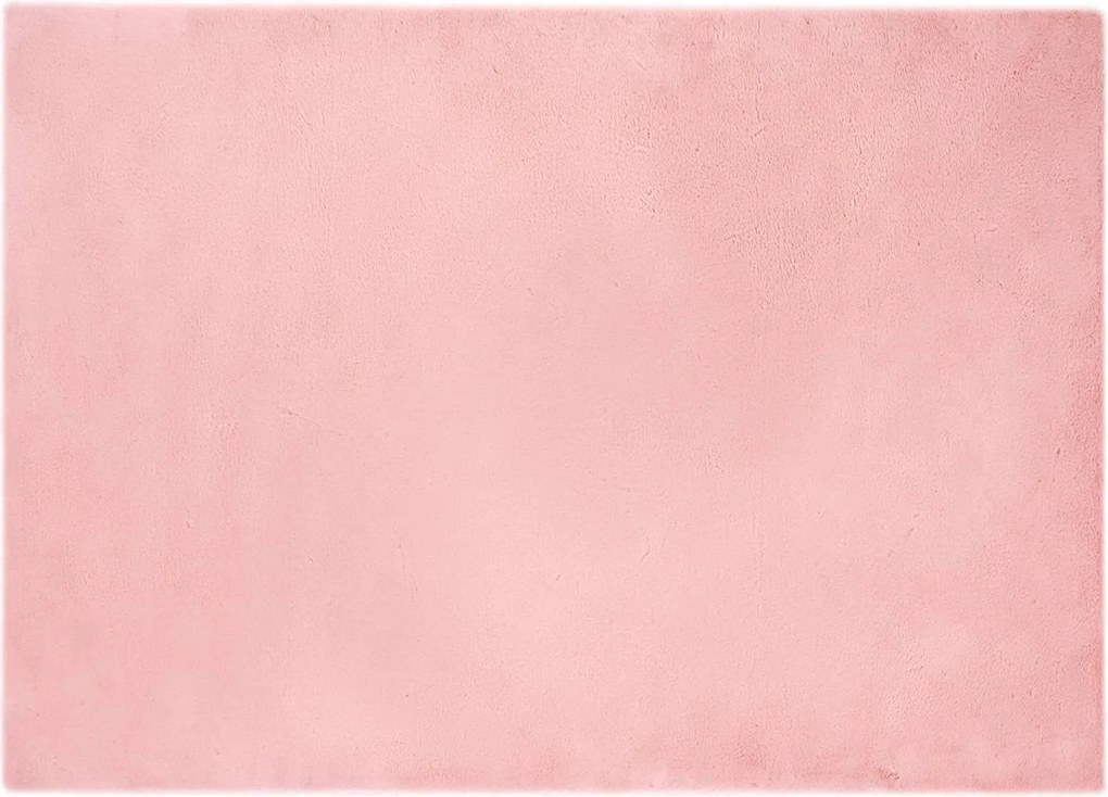 vidaXL Covor din de iepure sintetic antiderapant Olite Roz Poliester