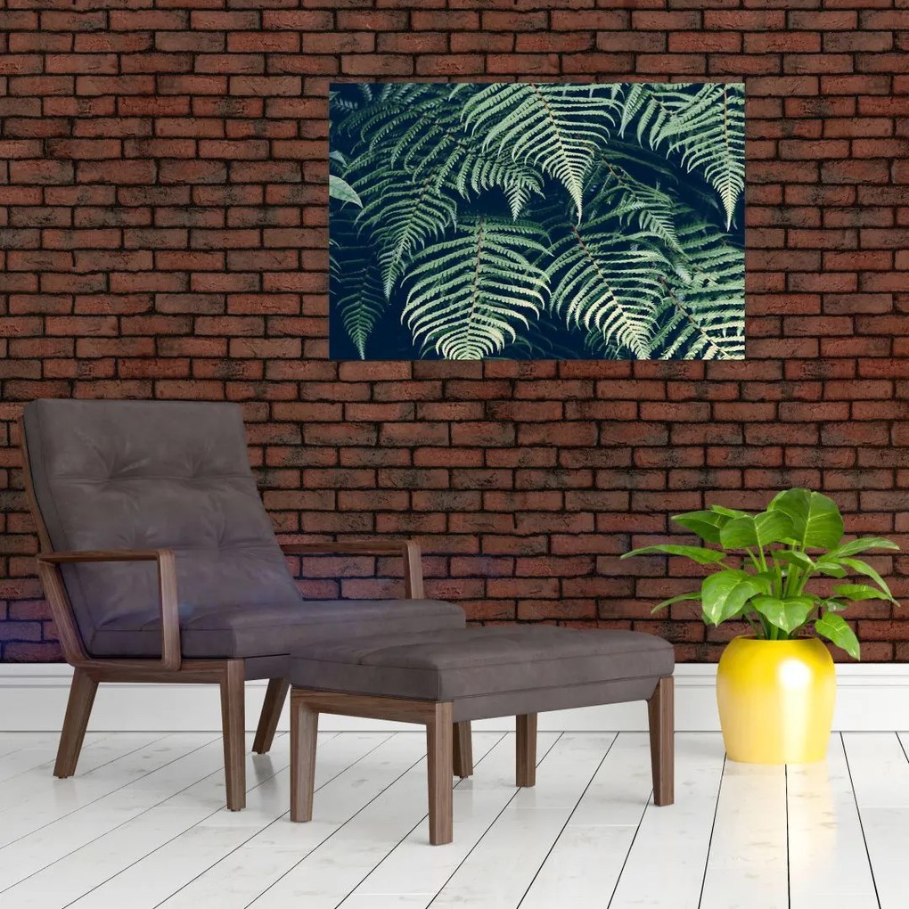 Tablou cu frunze de ferigă (90x60 cm)