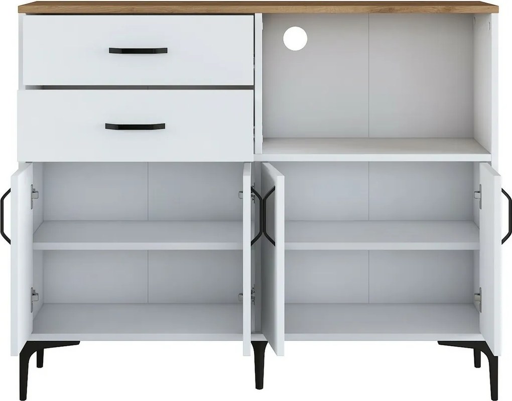 Dulap Jeby Walnut and White