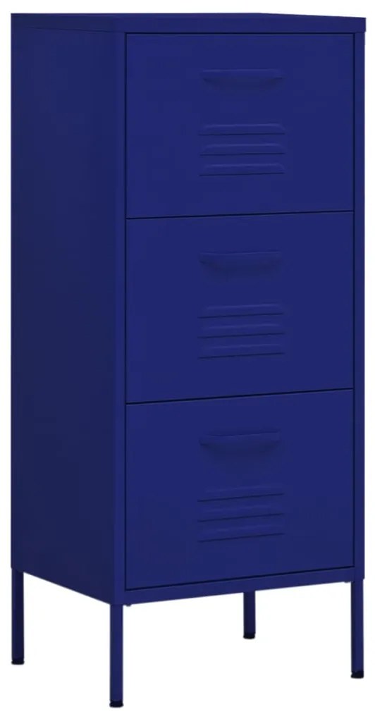 336181 vidaXL Dulap de depozitare, bleumarin, 42,5x35x101,5 cm, oțel