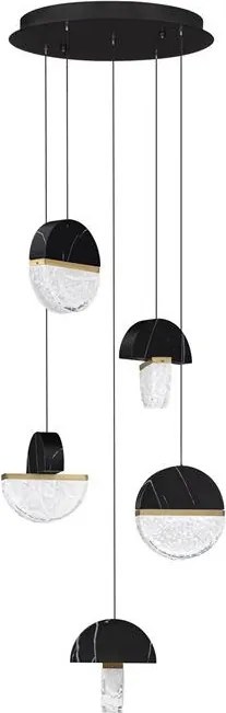 Lustra decorativa cu 5 pendule LED 3000K DORIN