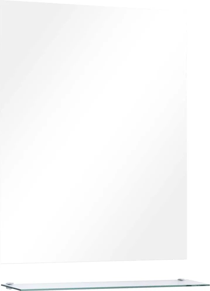 vidaXL Oglindă de perete cu raft, 50 x 60 cm, sticlă securizată