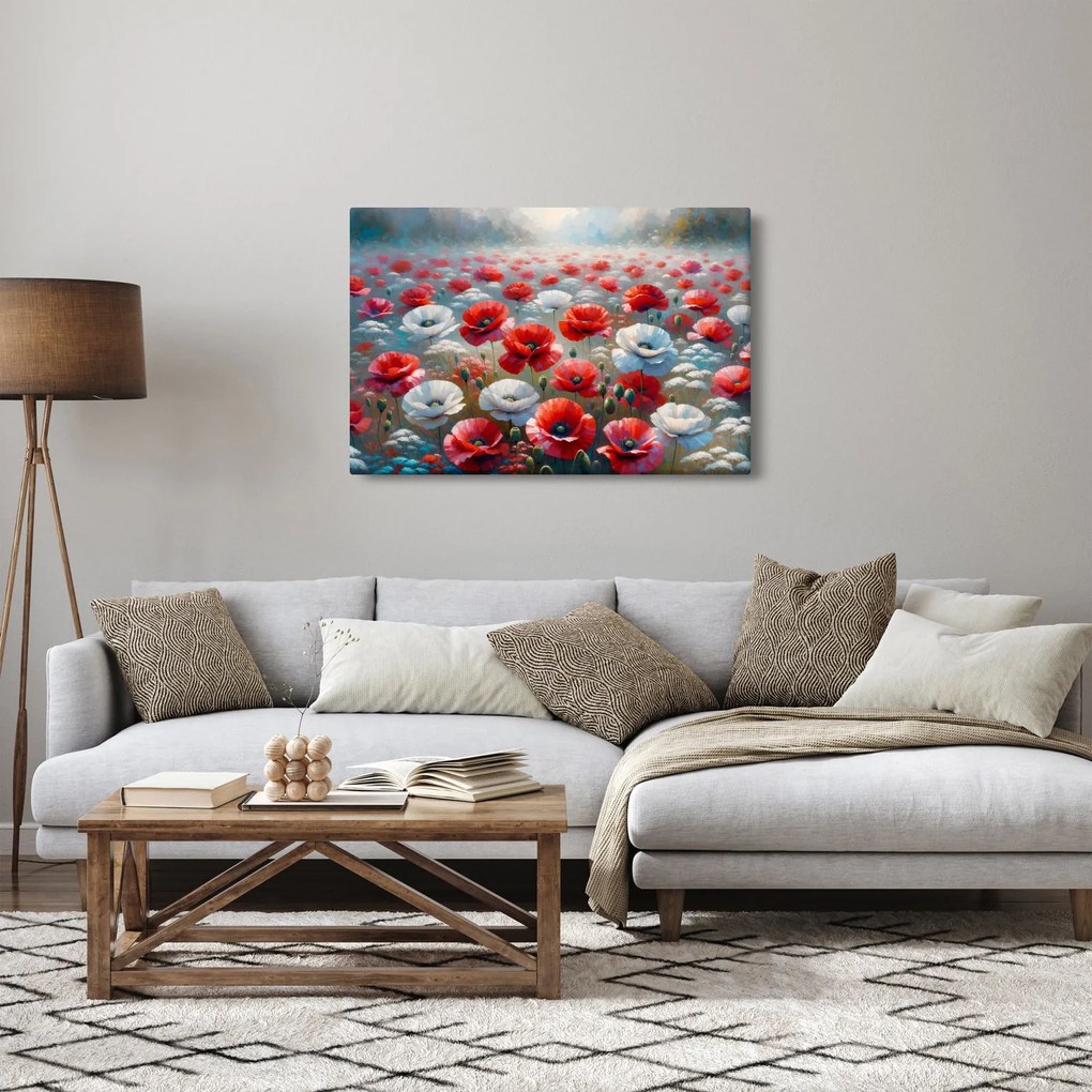 Tablou - Câmp de maci (90x60 cm)