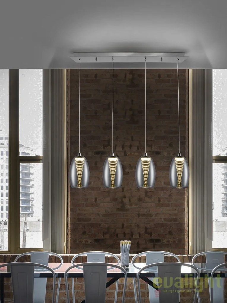 Lustra LED design modern cu 4 pendule Nebula SV-584214