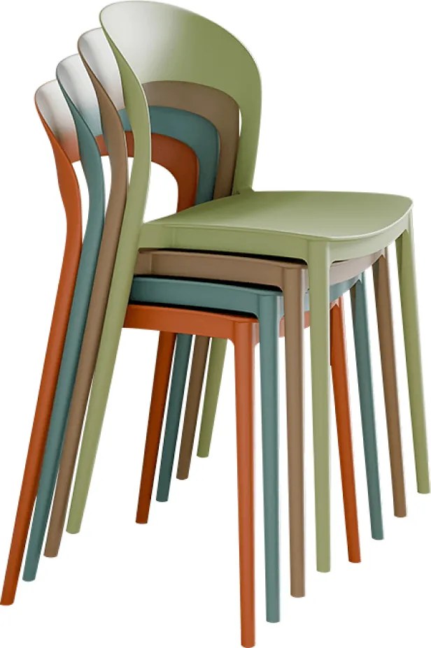 Scaun stivuibil, verde, RADANA NEW