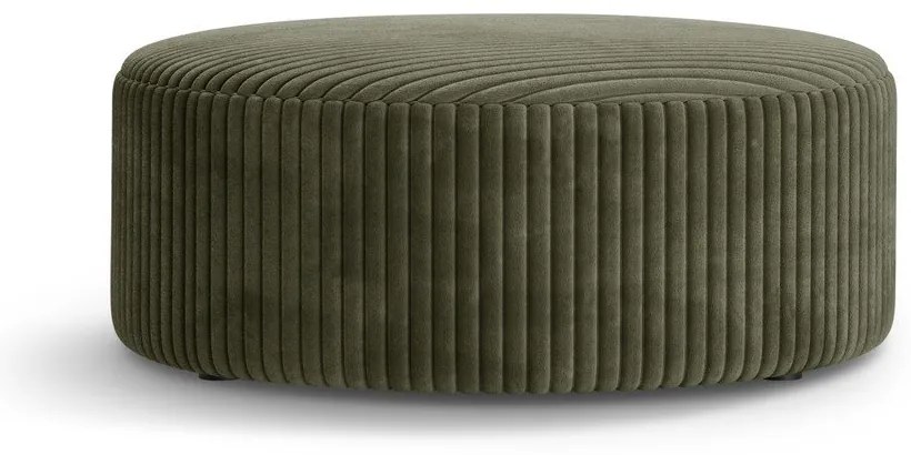 Taburet verde cu tapițerie din catifea reiată Dia – Micadoni