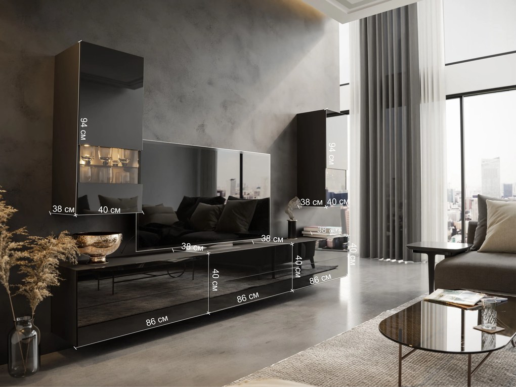 Mobilier living Berny 46 (alb + alb lucios). 1041468
