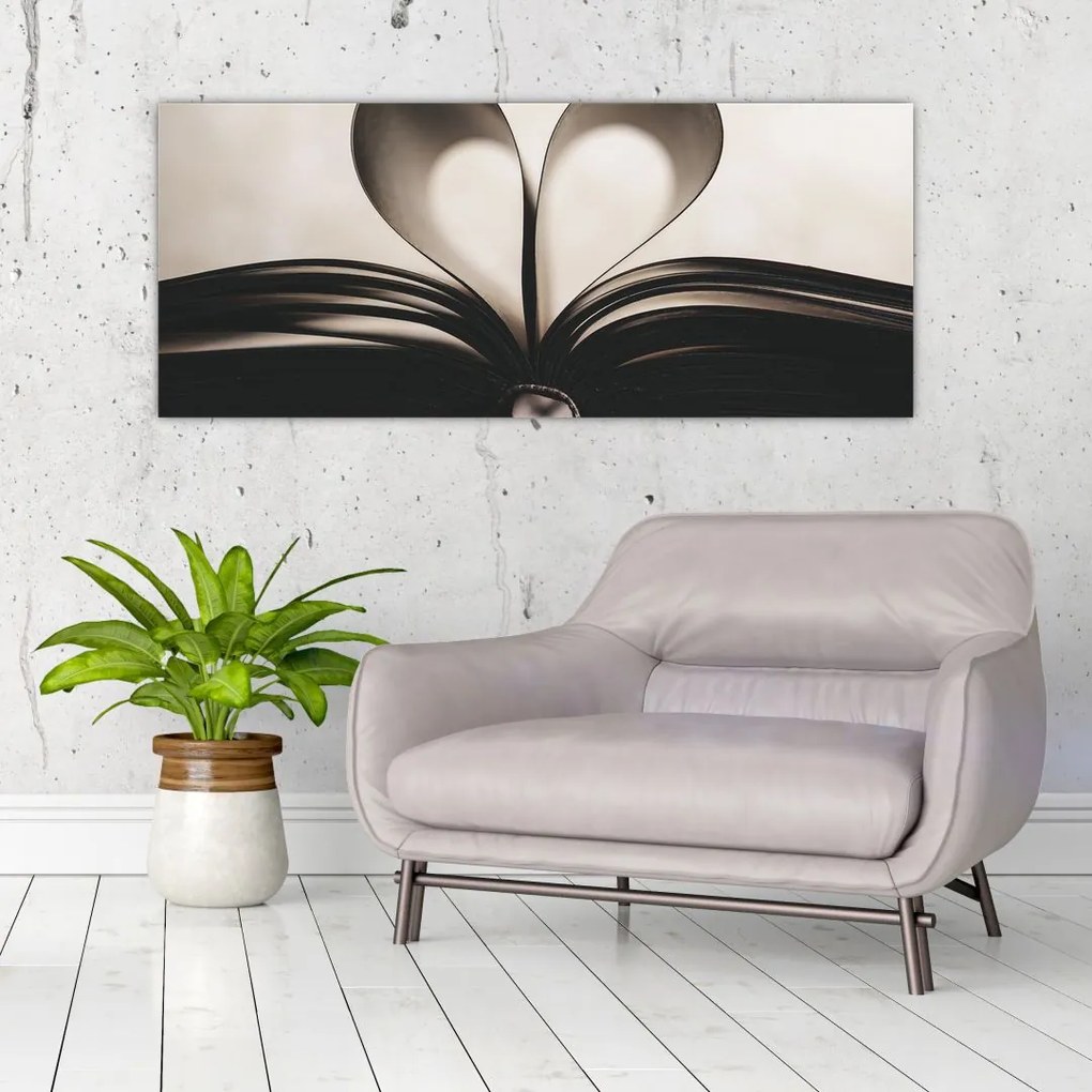 Tablou cu carte (120x50 cm)