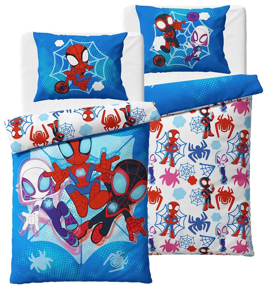 Lenjerie de pat pentru copii Spidey Spider Rescue, 140 x 200 cm, 70 x 90 cm
