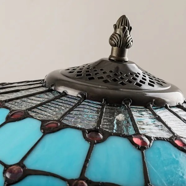 Brilagi - Lampă de podea Tiffany cu vitralii LORAS 2xE27/60W/230V