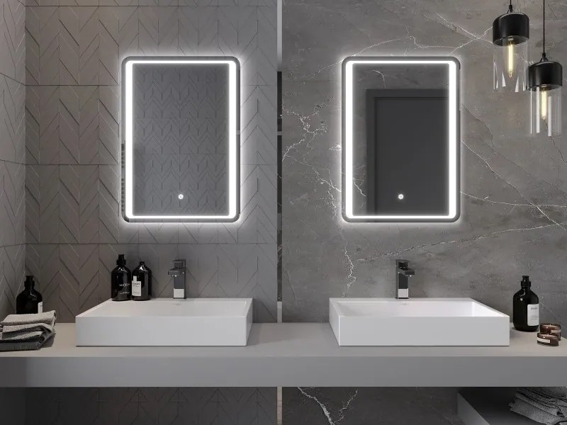 Mexen Zusa oglindă de baie iluminată 50 x 70 cm, LED 6000K, anti-ceață - 9808-050-070-611-00