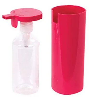 Dispenser sapun acril rosu