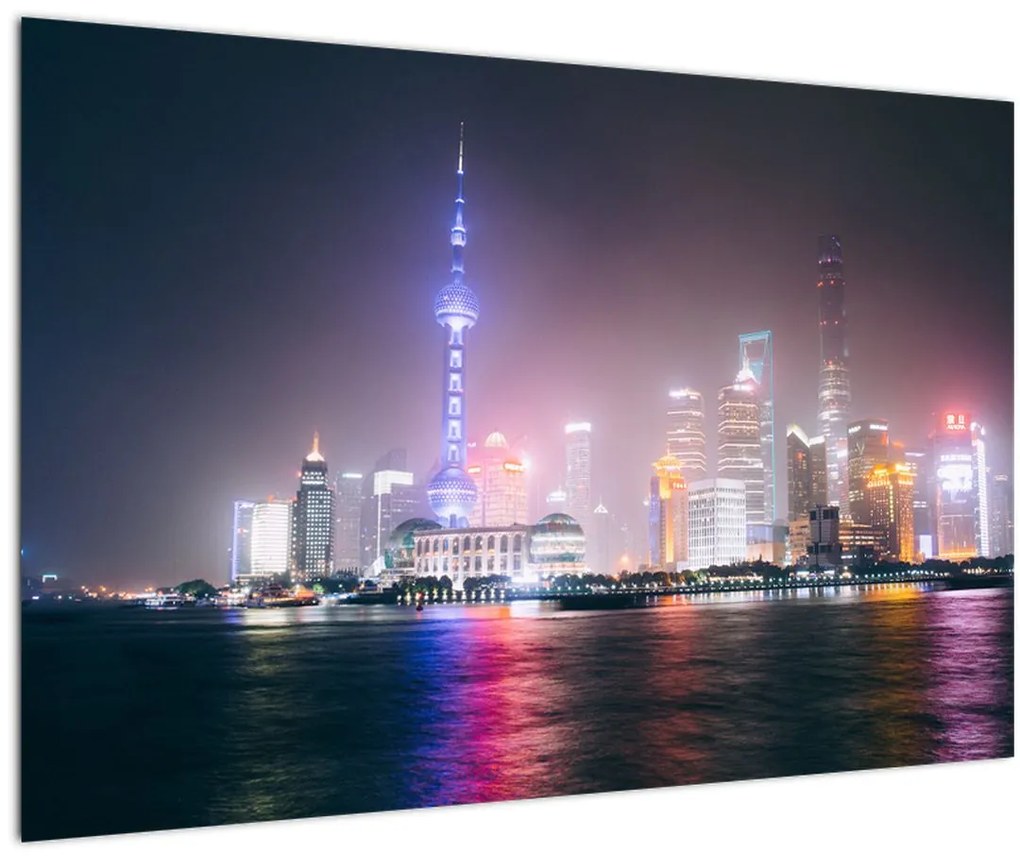 Tabloul Shangai nocturn (90x60 cm)