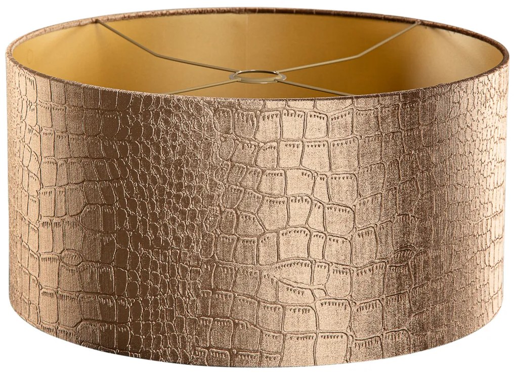 Abajur din catifea cu design de crocodil și interior auriu 50/50/25