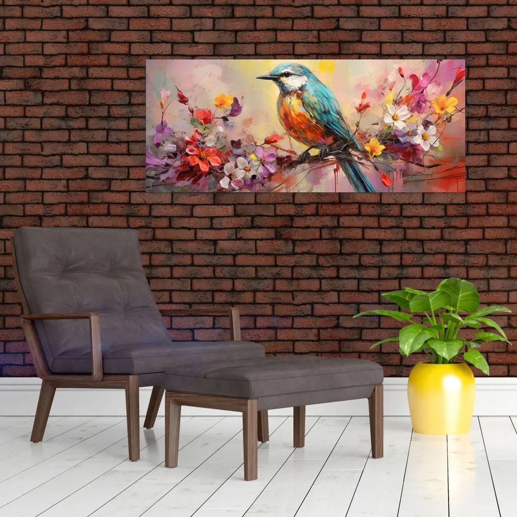 Tablou - Pictura de o pasăre (120x50 cm)