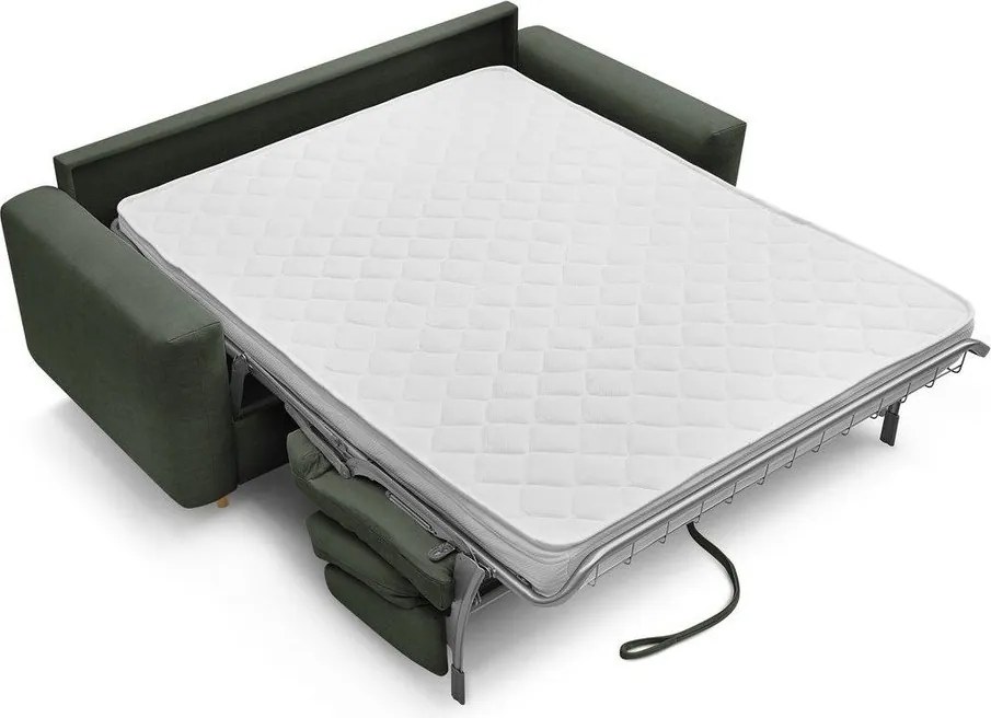 Canapea verde pentru dormitul zilnic/extensibilă 220 cm Cocoone – Bobochic Paris