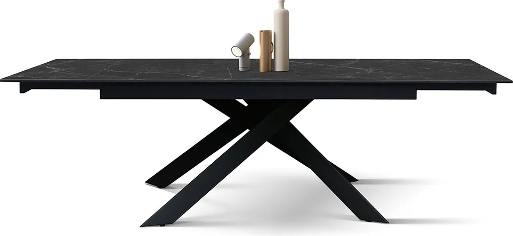 Masa ceramica extensibila Calacatta 160 cm/ 90 cm/ h76 cm