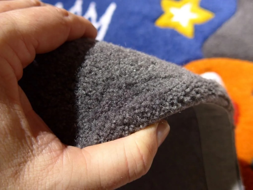 Covor copii cu fire fluorescente ce stralucesc in intuneric, Spirit-Glowy 130cm albastru 3143-54 AE