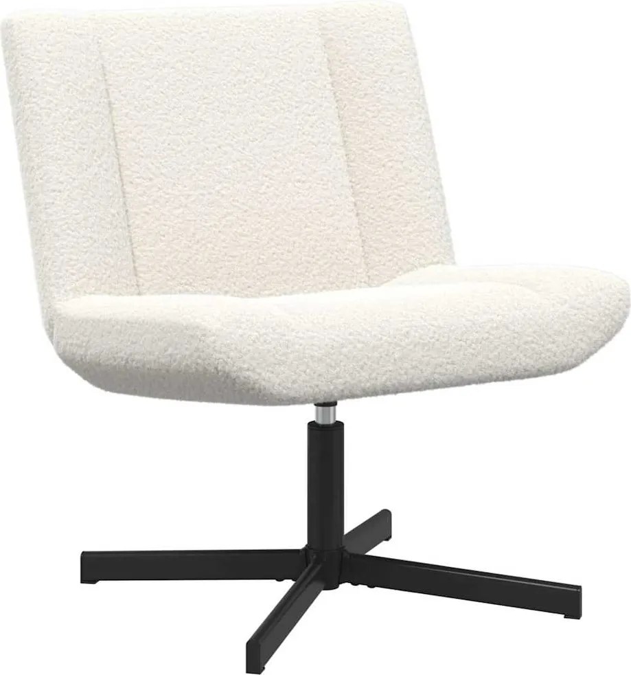 vidaXL Scaun pivotant Crem 63 x 75 x 76 cm Piele de Oaie