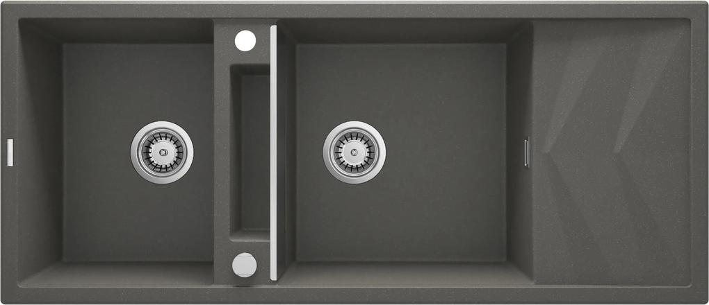 Deante Magnetic chiuvetă din granit 116x50 cm gri/grafit/onix ZRM_T213