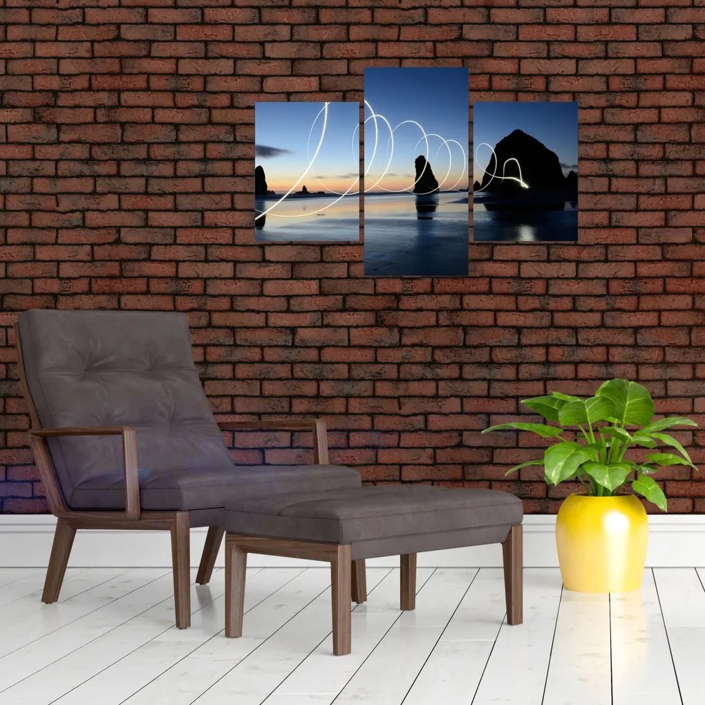 Tabloul - plaja în apus de soare (90x60 cm)