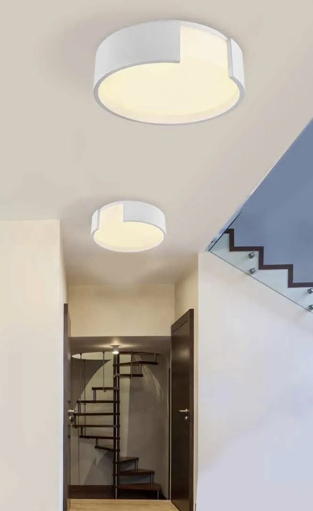 Lustra LED dimabila design modern Pavia alba