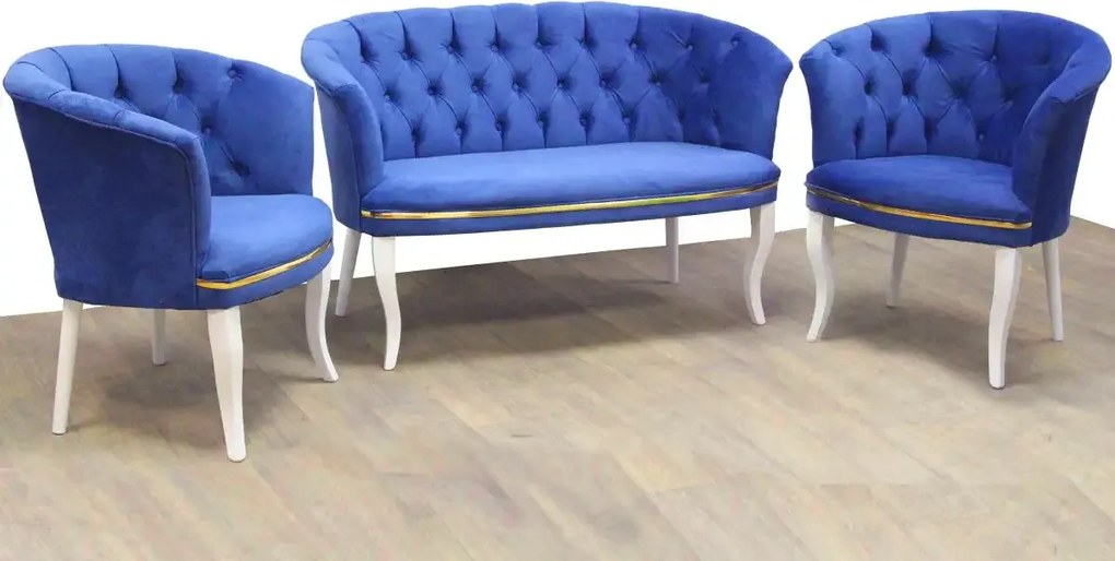 Set canapea Milano Relax Homs textil mustar gold