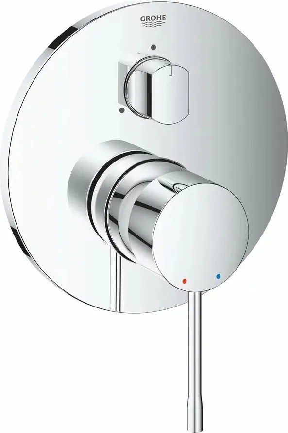 Baterie cada - dus incastrata Grohe Essence 3 iesiri crom lucios fara corp ingropat