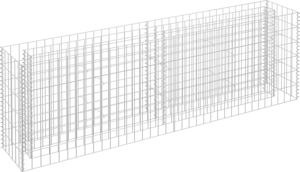 vidaXL Strat înălțat gabion, 180 x 30 x 60 cm, oțel galvanizat