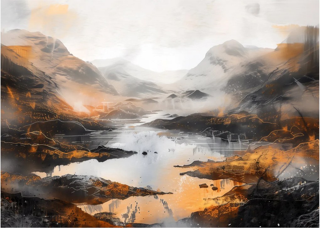 Tablou - Pictura peisajelor montane (70x50 cm)