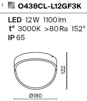Plafoniera LED pentru exterior IP65 Mon