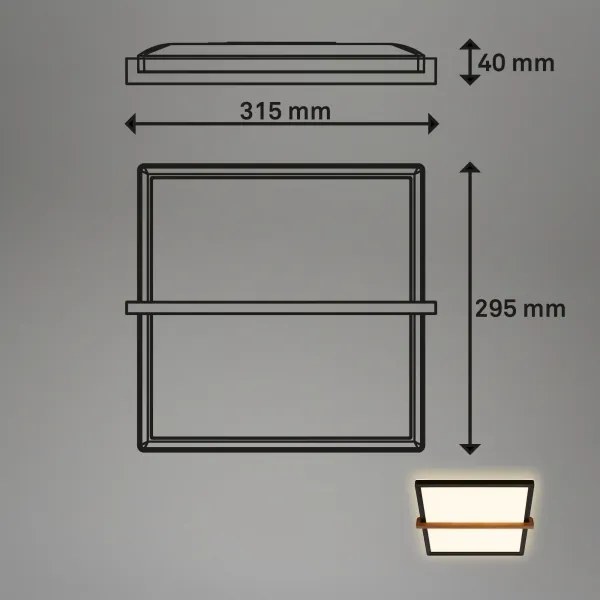 Briloner 3845015 - Plafonieră LED/18W/230V 29,5x31,5 cm