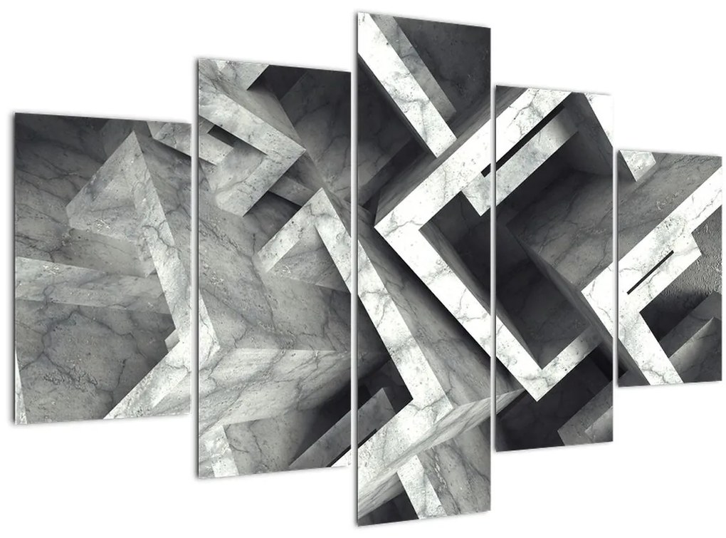 Tablou cu cuburi abstracte (150x105 cm)