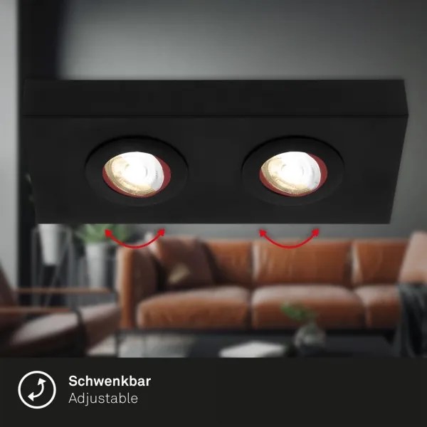 Spot LED Briloner 3996026 CTS 2xLED/4W/230V 2700/4000K negru