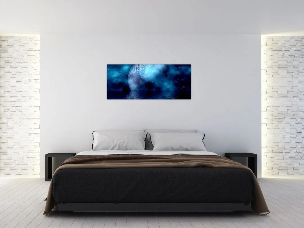 Tablou Luna deasupra mării (120x50 cm)
