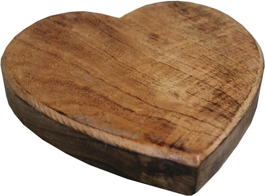 Suport din lemn pentru vase fierbinți Antic Line Heart