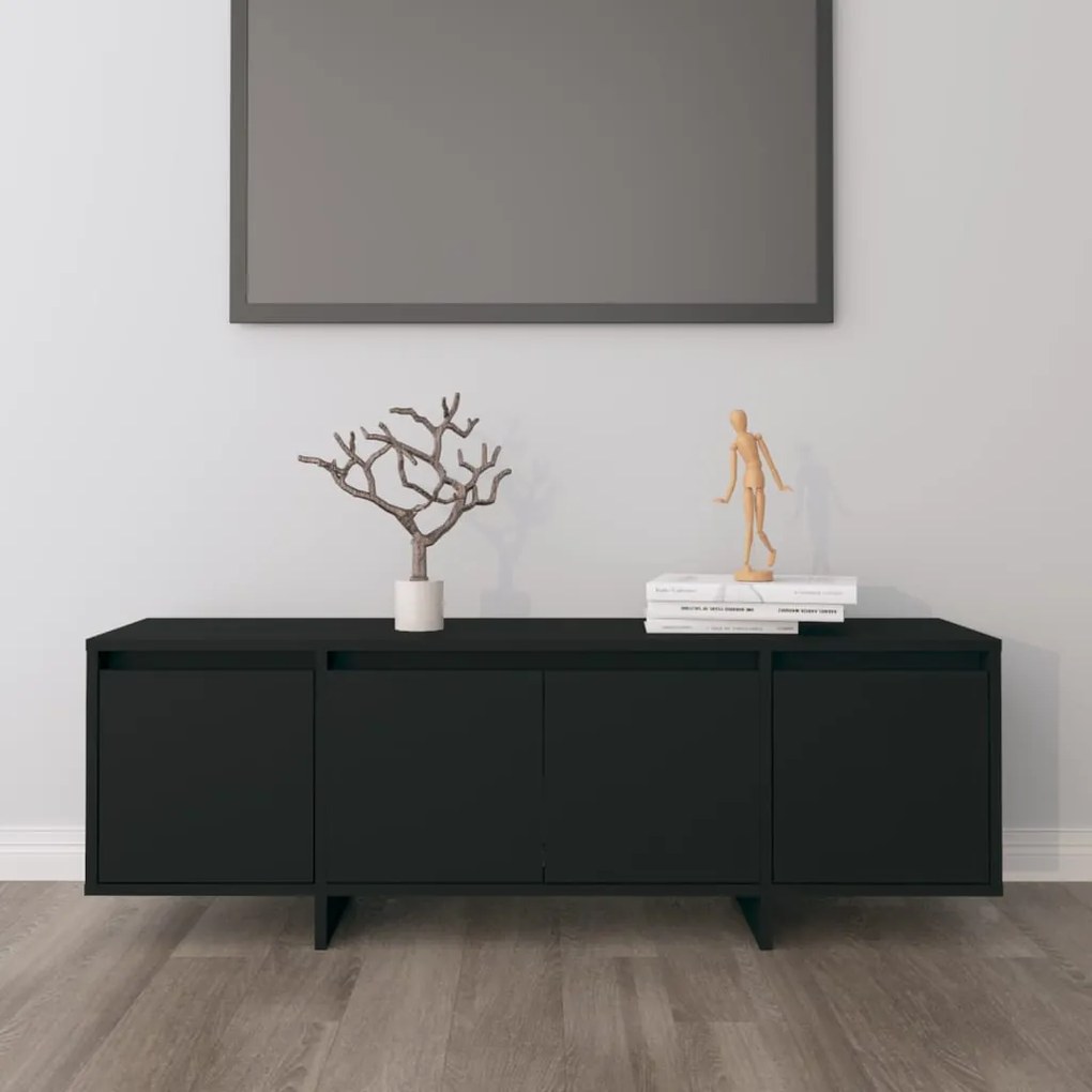 809576 vidaXL Comodă TV, negru, 120x30x40,5 cm, lemn prelucrat
