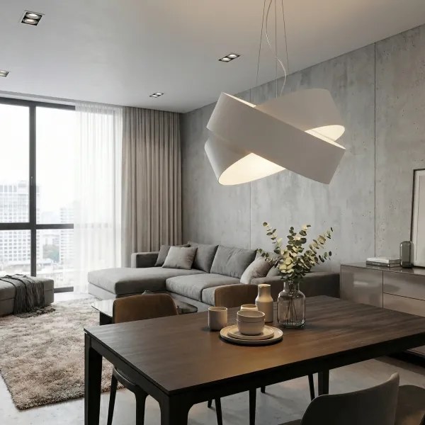 Lustră pe cablu VIENO 2xE27/15W/230V alb