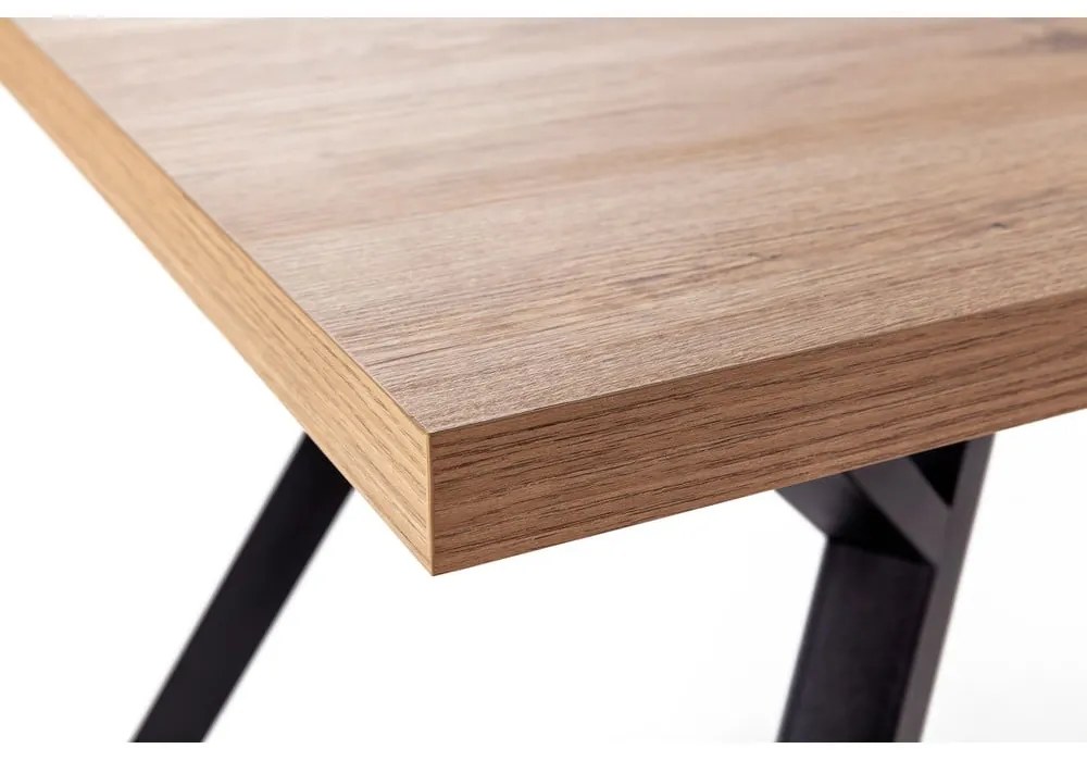 Masă de dining în culoare naturală cu blat din lemn de stejar 90x160 cm Marion – Marckeric