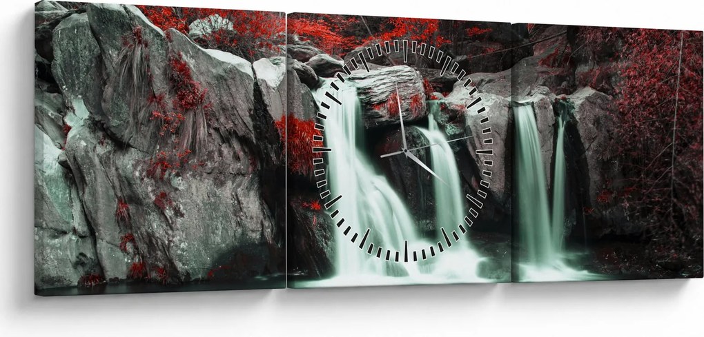Tablou - Cascade (cu ceas) (90x30 cm)