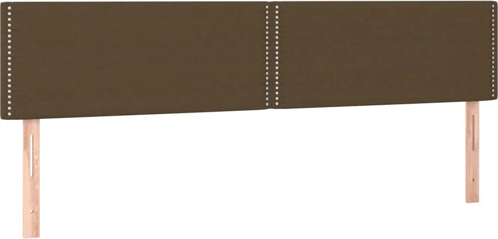 vidaXL Tăblii de pat, maro închis, 200x5x78/88 cm, textil
