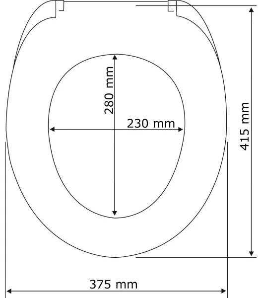 WENKO 22402100-WC Capac WC SAMOS, 44,5 x 37,5 cm, gri/argintiu