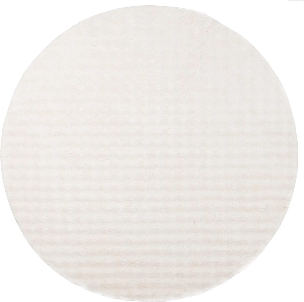 vidaXL Covoare de zonă Rotund SIROLO Crem Ø 120 CM Poliester