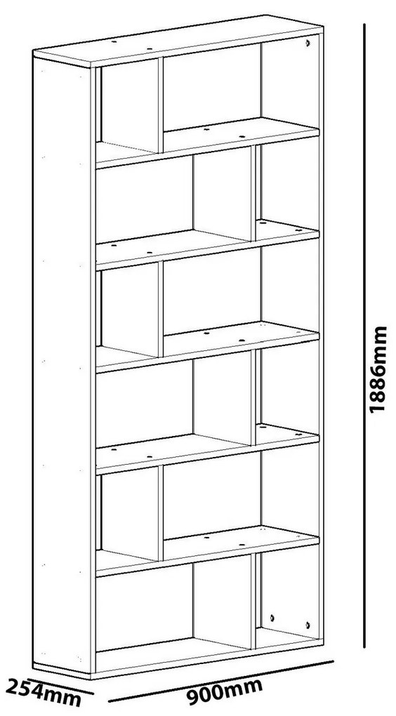 Bibliotecă Forme White