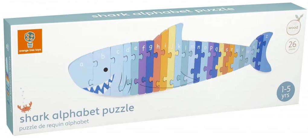 Puzzle din lemn alfabet, Orange Tree Toys