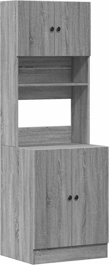 vidaXL Dulap de bucătărie, gri sonoma, 60x50x180 cm lemn prelucrat