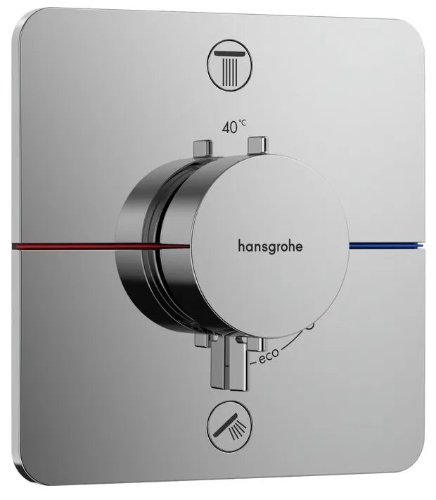 Baterie dus termostatata incastrata Hansgrohe ShowerSelect Comfort Q 2 functii