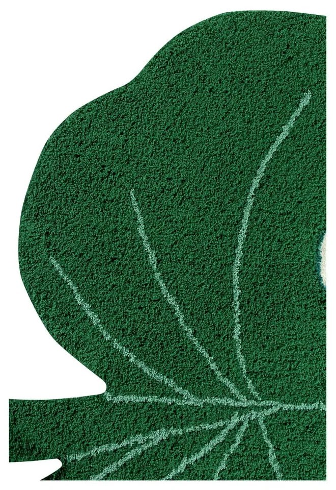 Covor pentru copii verde închis lavabil/țesut manual din bumbac 120x180 cm Monstera Leaf – Lorena Canals